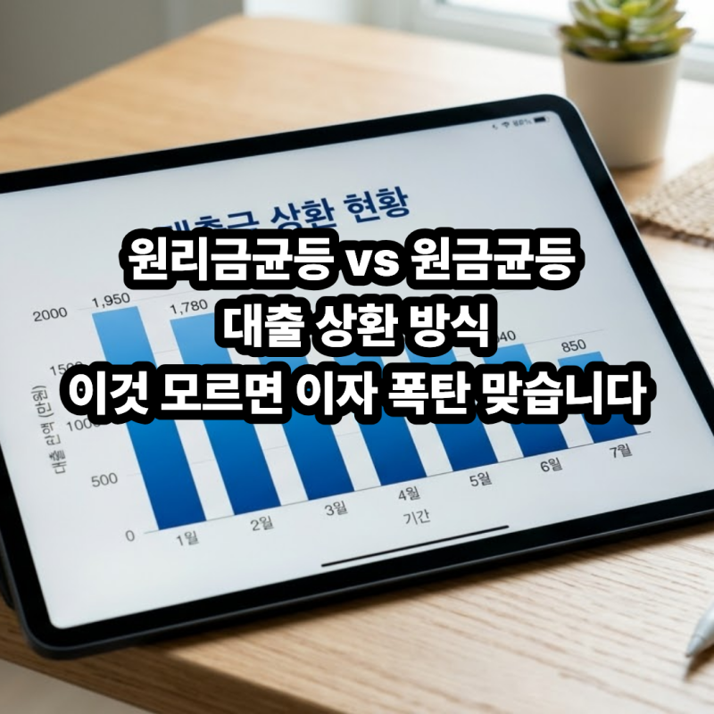 사회초년생 대출 상환 전략 원리금균등 vs 원금균등 차이와 중도상환수수료 아끼는 팁