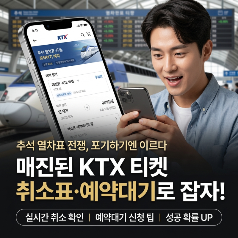추석 KTX 매진 취소표 풀리는 시간과 예약대기 성공 팁