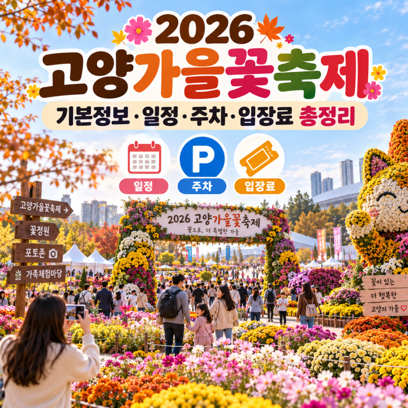 2026 고양가을꽃축제 기본정보, 일정·주차·입장료 총정리
