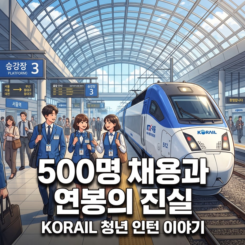 인턴 채용 500명 선발 속 코레일 연봉 액수와 가산점의 특급 비밀