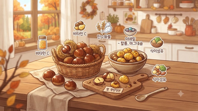 가을 제철 밤 효능 칼로리 하루 섭취량 부작용까지 알차게 알려드려요