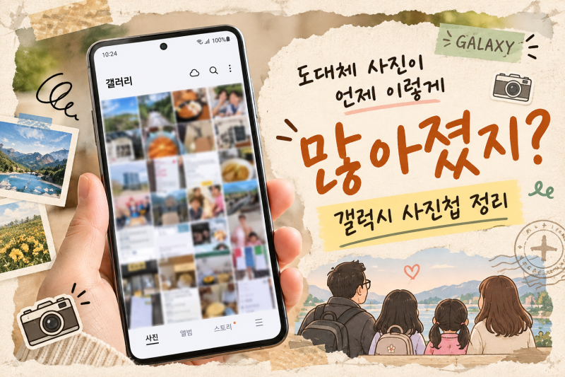 갤럭시 사진첩 정리, 쌓인 사진 이렇게 정리해요