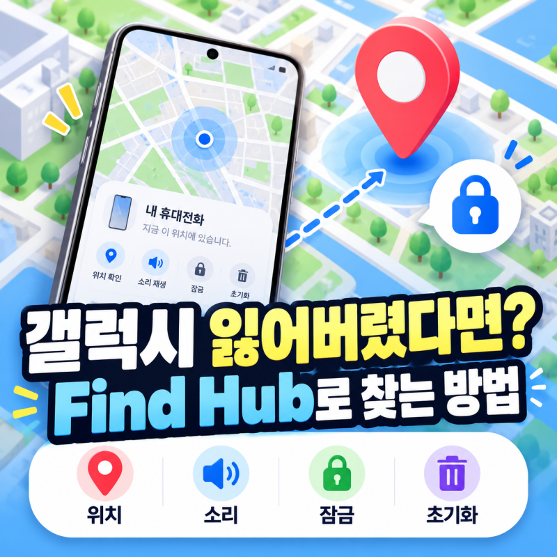 갤럭시 분실 시 Find Hub 사용법, 위치 찾기부터 잠금·초기화까지