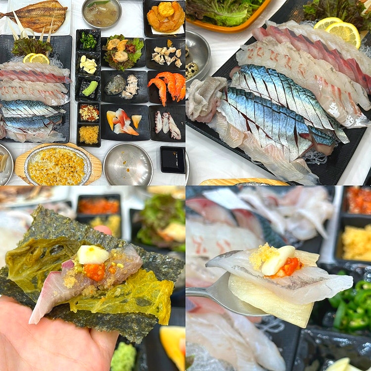 束草中央市場の刺身持ち帰り、金湖洞の刺身店「束草海刺身店」