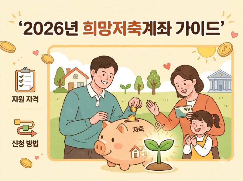 희망저축계좌 신청, 생활비가 빠듯할 때 자격과 신청 순서