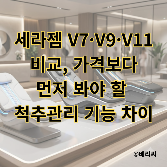 세라젬 V7·V9·V11 비교｜가격보다 먼저 봐야 할 척추관리 기능 차이