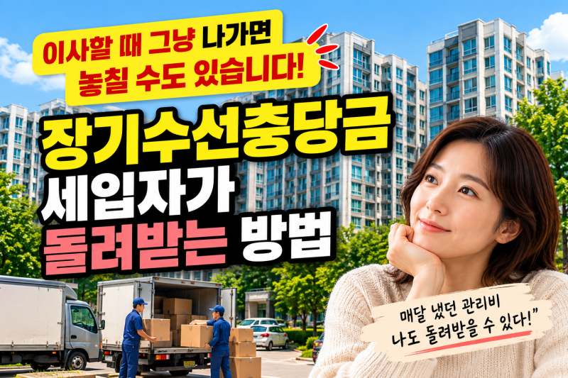 전세·월세 이사할 때 장기수선충당금 돌려받는 방법, 관리비부터 확인하세요
