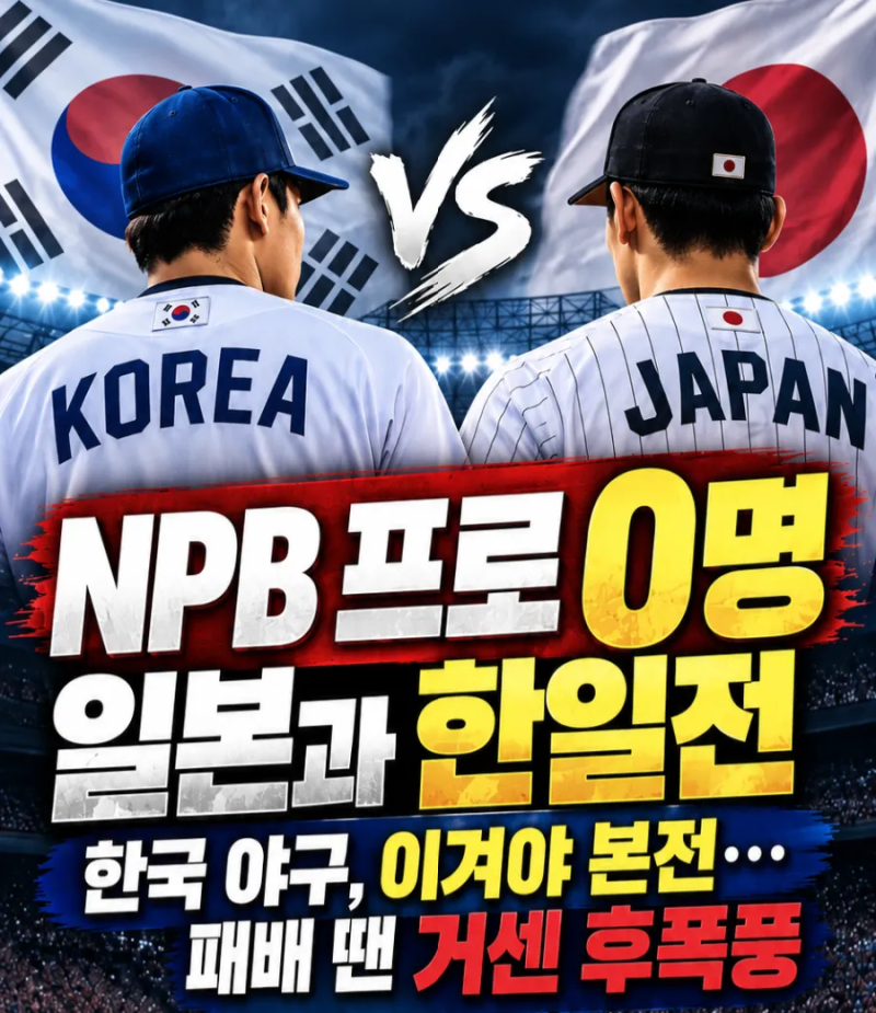 NPB 프로 0명 일본과 한일전…한국 야구, 이겨도 본전 지면 후폭풍