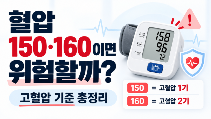 혈압 140·150·160이면 위험할까? 병원 가야 하는 고혈압 기준 총정리