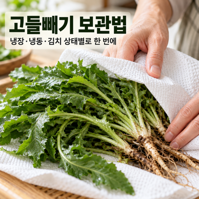 고들빼기 보관법, 냉장·냉동·김치 상태별로 한 번에 정리