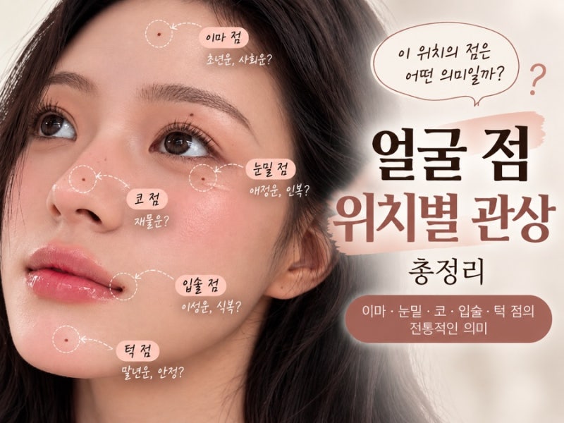 얼굴 점 위치별 관상 총정리｜이마·눈밑·코·입술·턱 점의 전통적인 의미