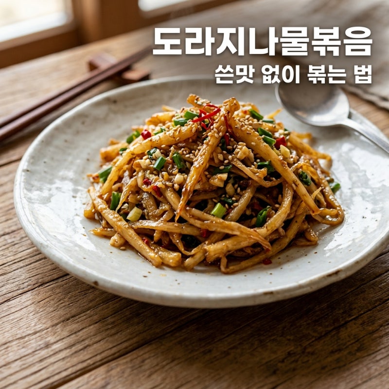 도라지나물볶음 쓴맛 없애는 황금레시피와 부드러운 볶는 법