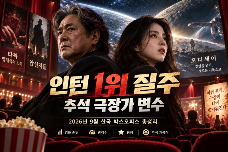 2026년 9월 한국 박스오피스 총정리: 인턴 1위와 오디세이의 장기 흥행, 추석 극장가 변수