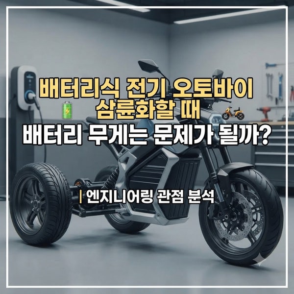 배터리식 전기 오토바이 삼륜화할 때 배터리 무게는 문제가 될까?