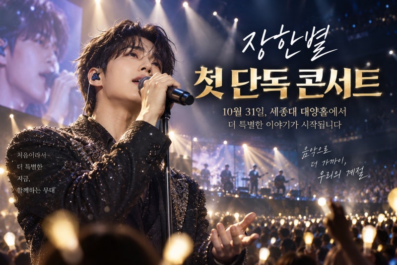 장한별 첫 단독 콘서트 확정…10월 31일 세종대 대양홀에서 펼쳐질 무대