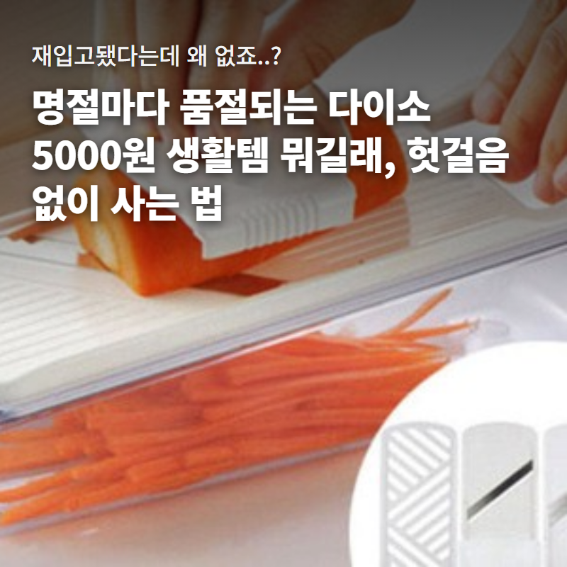 명절마다 품절되는 다이소 5000원 생활템 뭐길래, 재고 조회 방법 2가지｜품번 검색부터 매장....