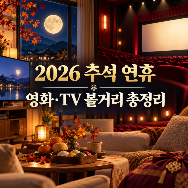 2026 추석 특선영화 편성표, 연휴에 볼 만한 TV 프로그램 총정리