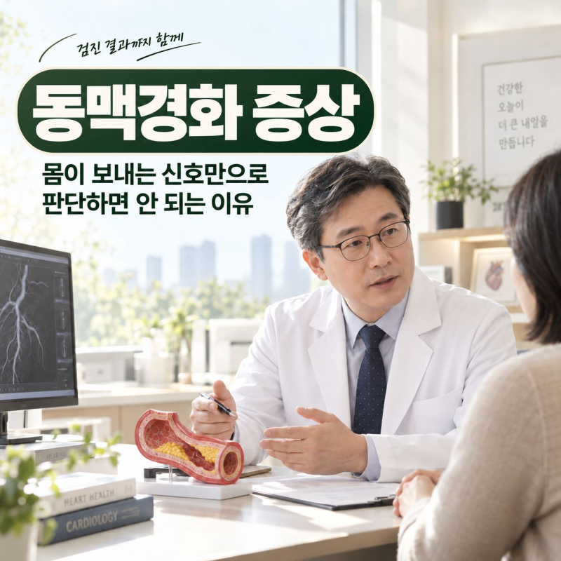 동맥경화 증상, 몸이 보내는 신호만으로 판단하면 안 되는 이유