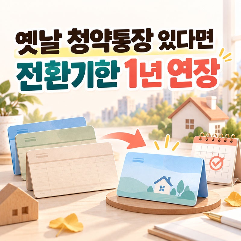 청약예금·부금 아직 그대로라면? 종합저축 전환기한 1년 더 늘었다