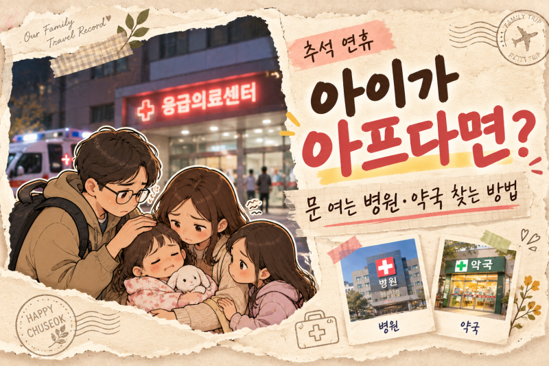 추석 응급실에서 고생하고 알게 된 연휴 병원 찾는 방법