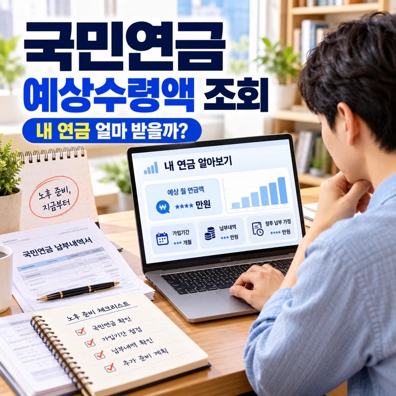 국민연금 예상수령액 조회 방법, 내 연금 얼마 받을지 확인하는 법