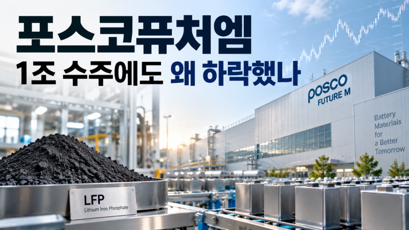 포스코퓨처엠 주가 왜 떨어졌나｜1조 LFP 수주에도 18만원 이탈, 29만원의 조건