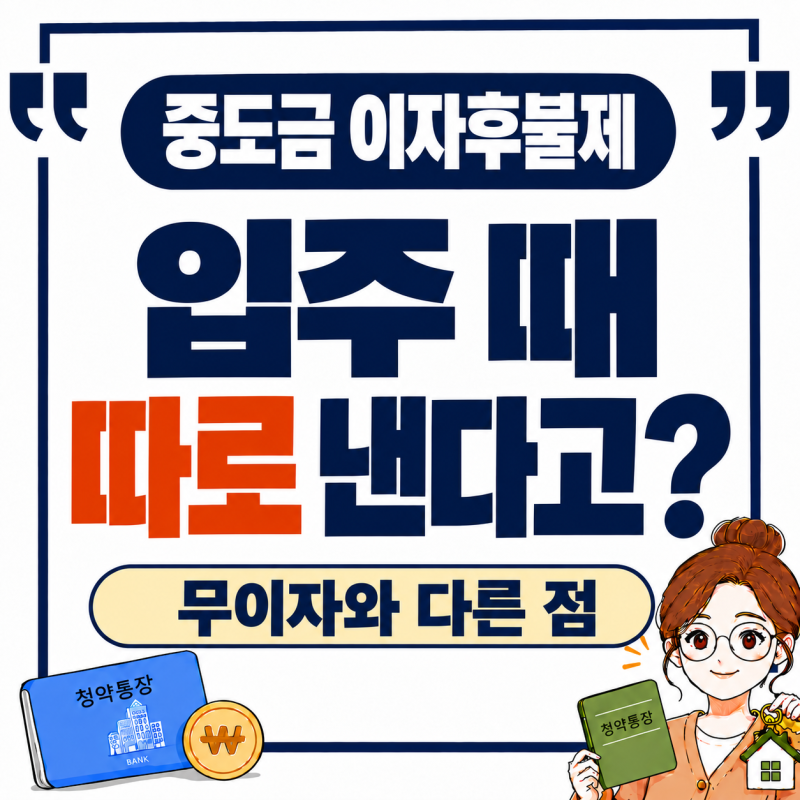 중도금 무이자·이자후불제 차이ㅣ입주 때 이자 따로 내야 할까?