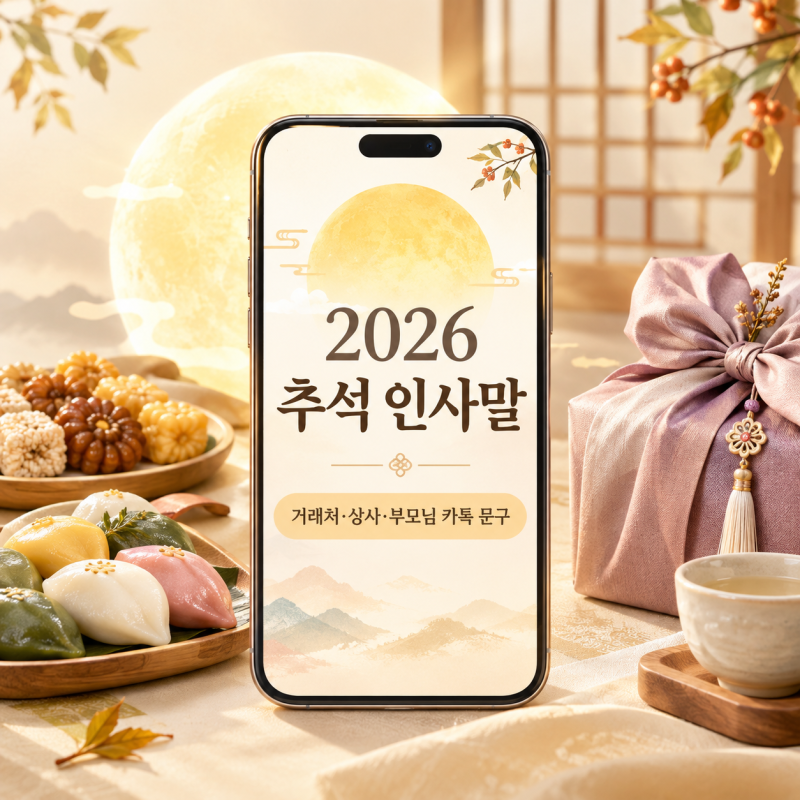 2026년 센스 있는 추석 인사말 문구 총정리｜거래처·직장 상사·부모님 카톡 모음