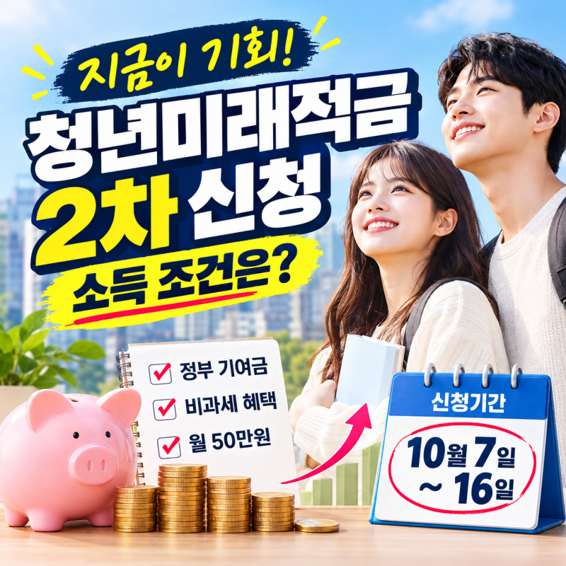 청년미래적금 2차, 소득 조건은? “연봉 7,500만원도 가능할까?”