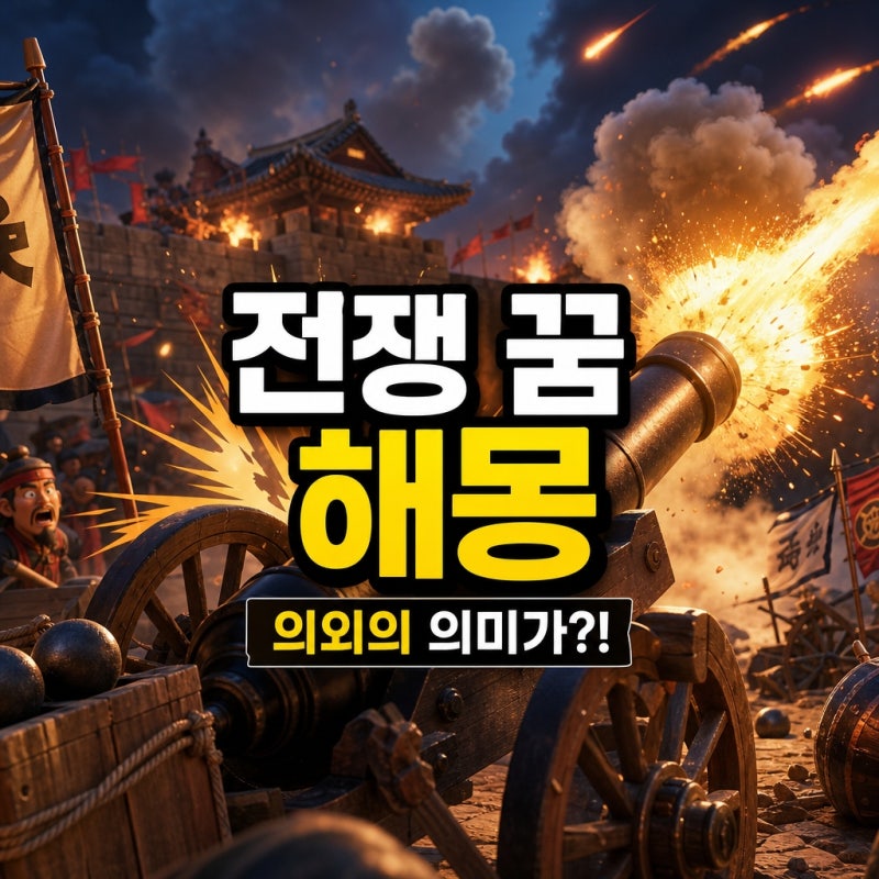 전쟁나는 꿈? 대포 쏘는 꿈 해몽 풀이 모음