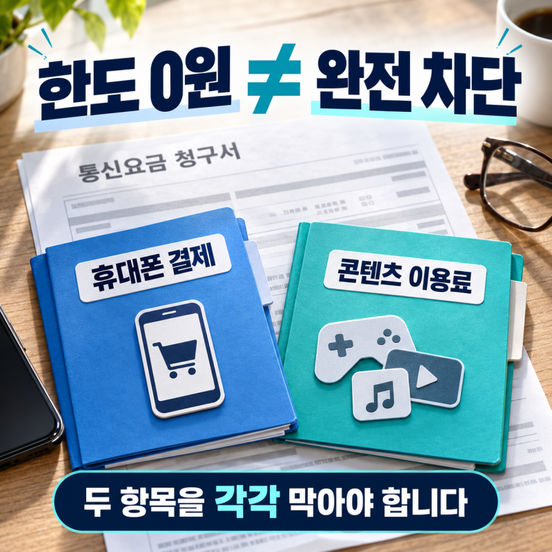 휴대폰 소액결제 차단, 한도만 0원으로 바꾸면 끝일까? 통신사별 확인 순서