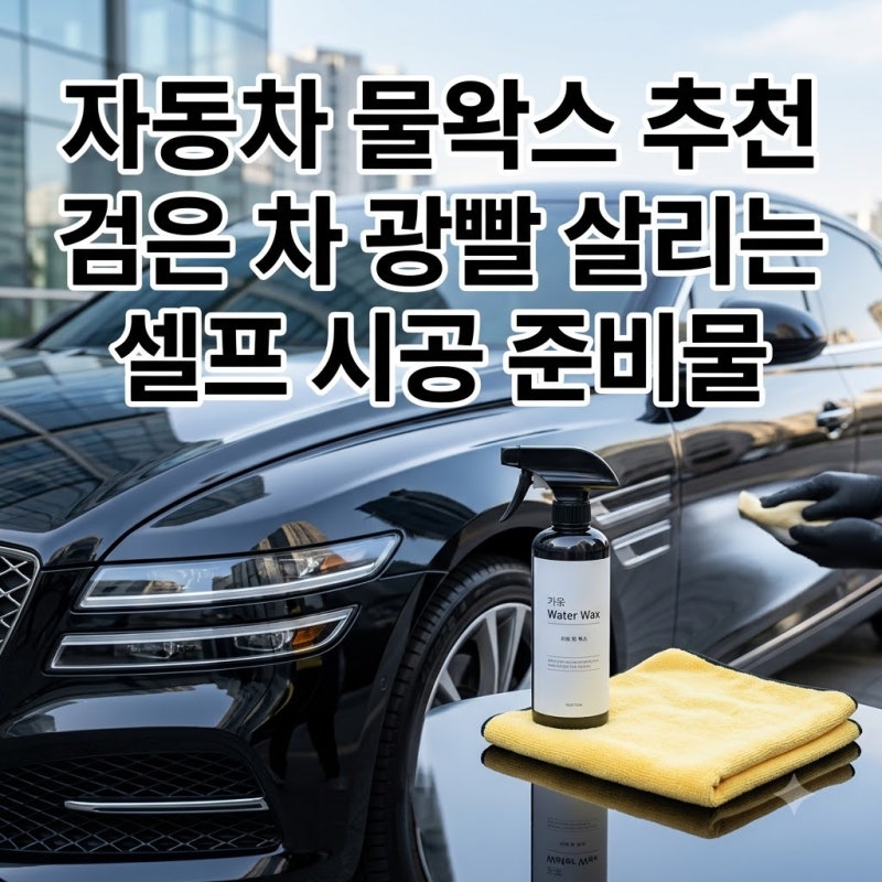자동차 물왁스 추천 검은 차 광빨 살리는 셀프 시공 준비물