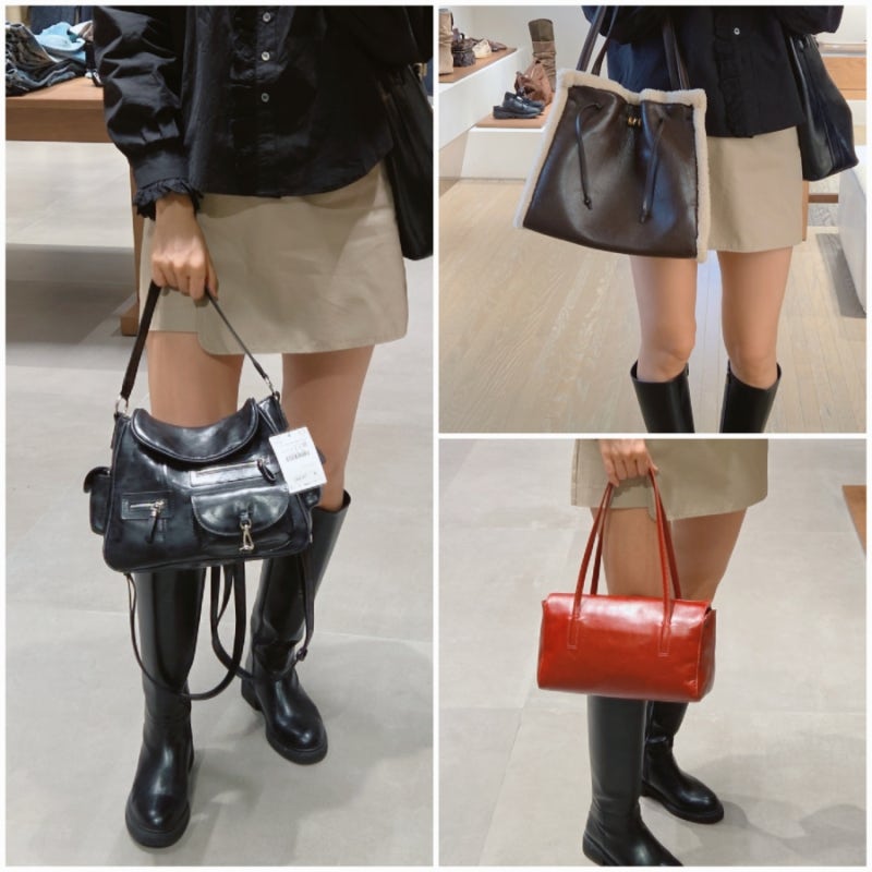 자라 가방 3종 매장 후기ㅣ레드 숄더백부터 시어링백까지