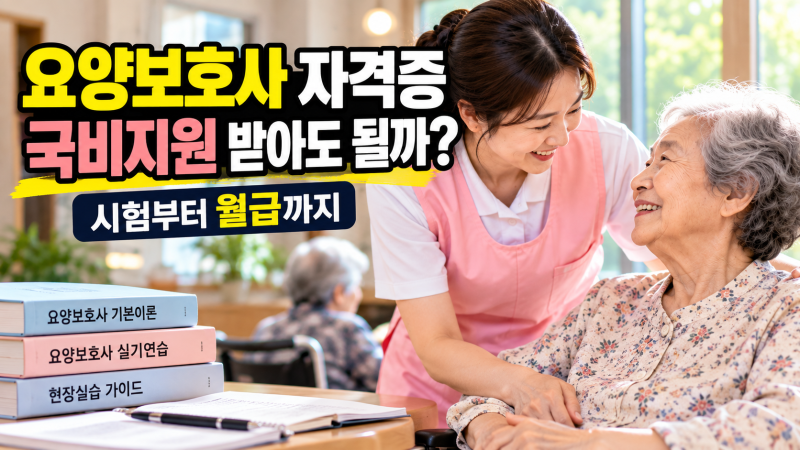 요양보호사 자격증 따는 법, 국비지원받아도 될까? 시험부터 월급까지