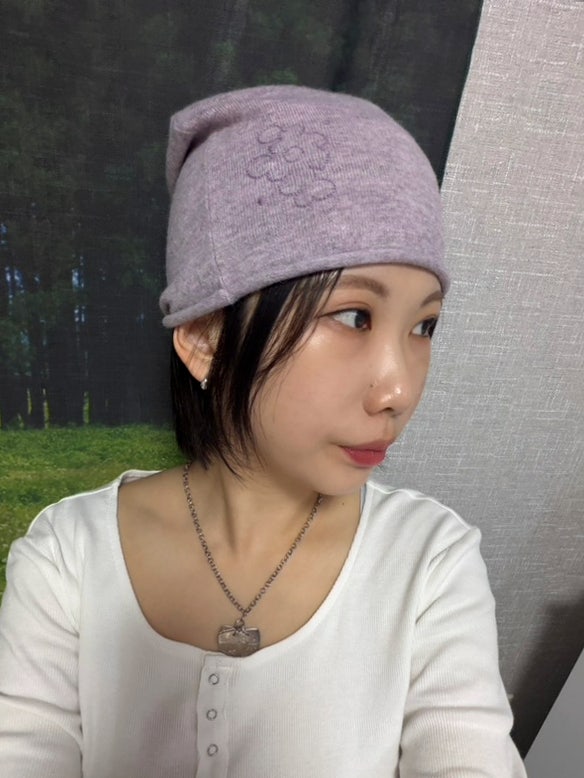 썬릿 SUNLIT 소프트 비니 라벤더 착용후기 퍼플코어 가을모자코디템