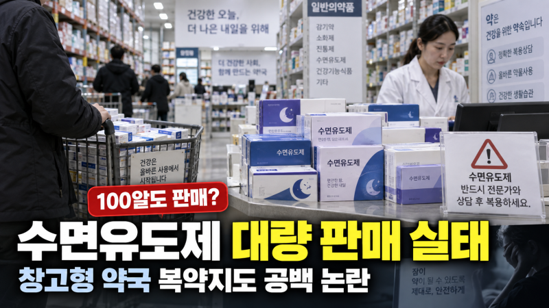 수면유도제 대량 판매 실태…“100알 달라는데 판매” 창고형 약국 관리 사각지대