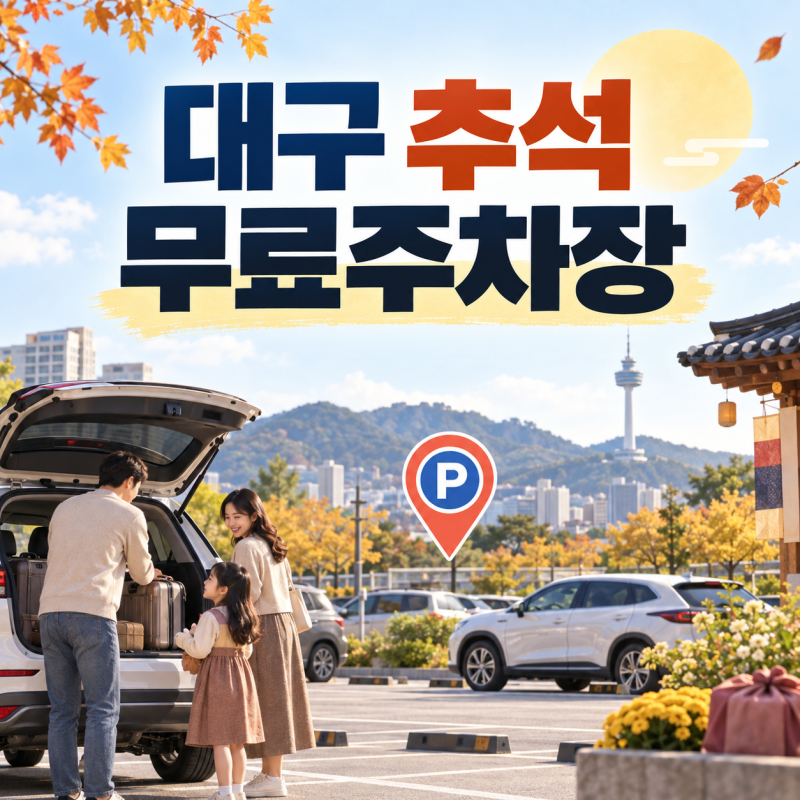 대구 공영주차장 추석 연휴 무료 개방, 위치·기간 정리
