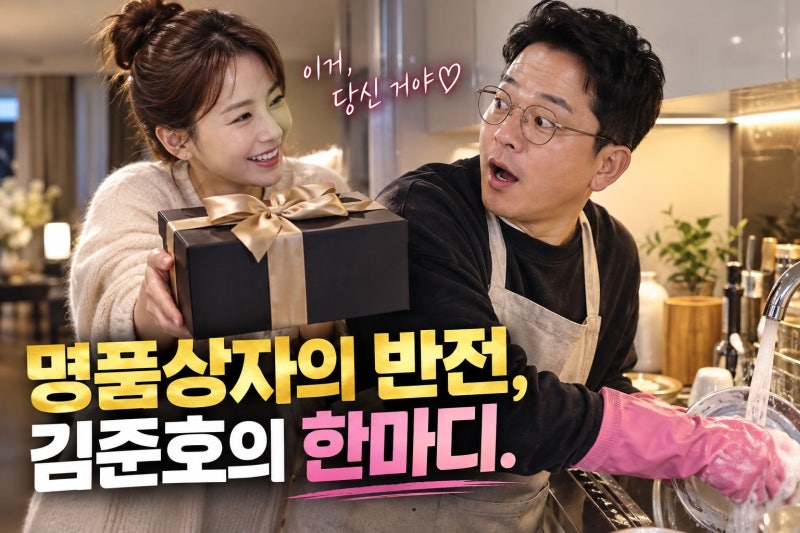 김지민, 김준호에게 건넨 명품 상자…설거지하다 나온 반전 선물