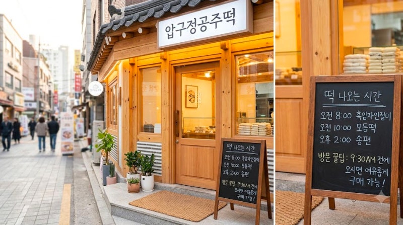 압구정공주떡 흑임자인절미 가격부터 나오는 시간까지 총정리