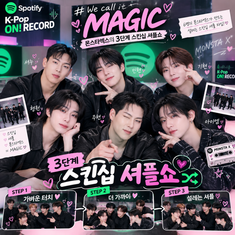 "몬스타엑스 'MAGIC' 파트를 뒤섞었더니 래퍼가 고음을? 멤버 프로필부터 신보 전곡까지 한 번....