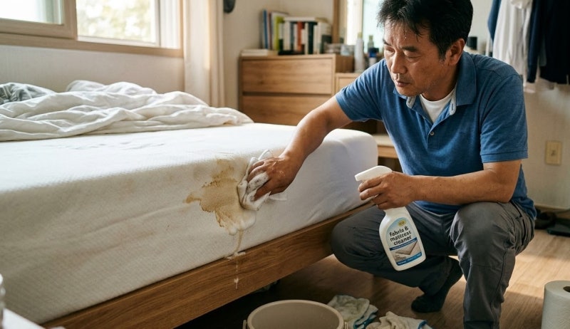 매트리스 얼룩 청소하는 법 땀자국과 찌든 때 제거 방법
