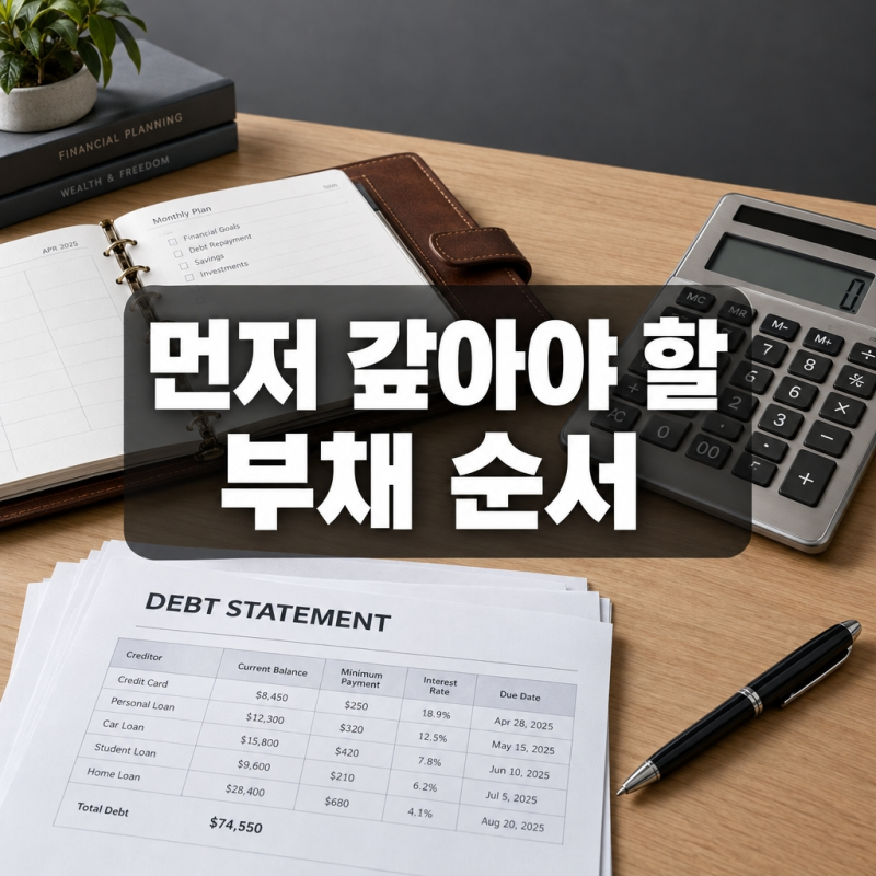 카드론·리볼빙·마이너스통장, 먼저 줄여야 할 부채 순서와 판단 기준 4가지