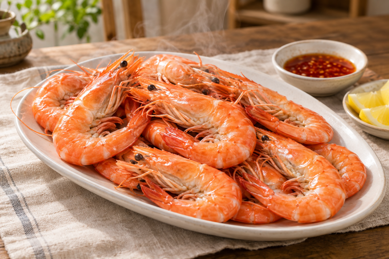맛깔나게 쪄낸 생물 대하찜손질부터 찌는 시간까지