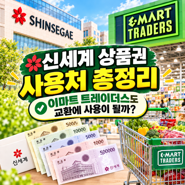 신세계 상품권 사용처 총정리,이마트 트레이더스에서도 교환 및 사용이 될까?