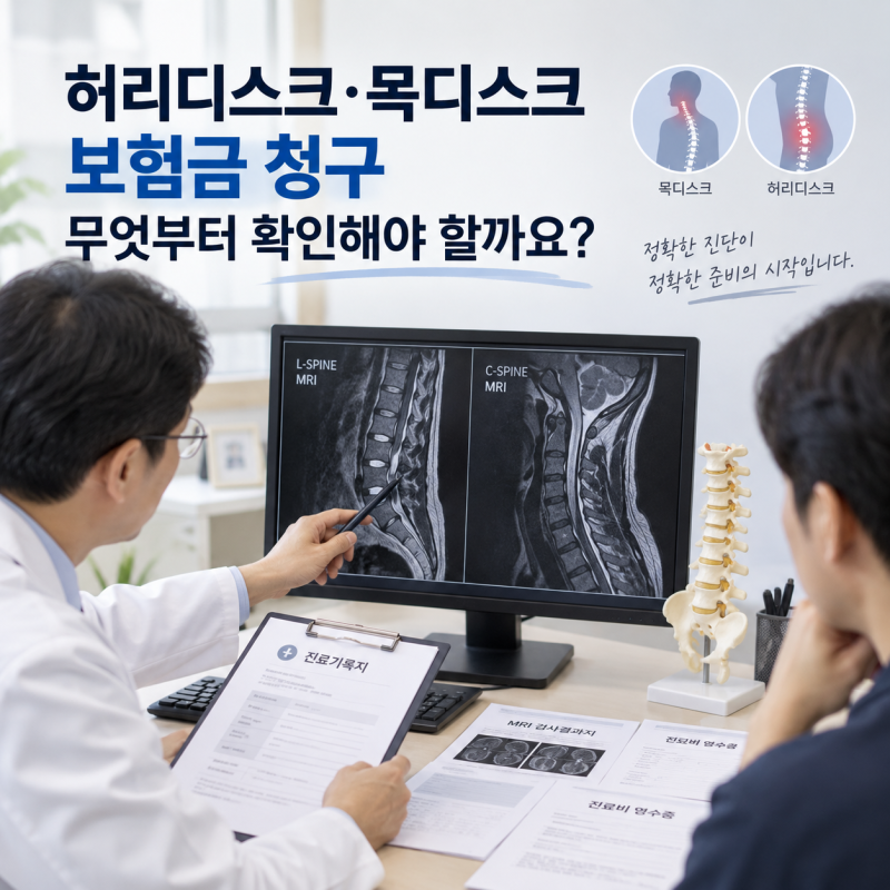 허리디스크(목디스크) 보험금 청구 서류 총정리｜어떤 서류를 준비해야 할까요?