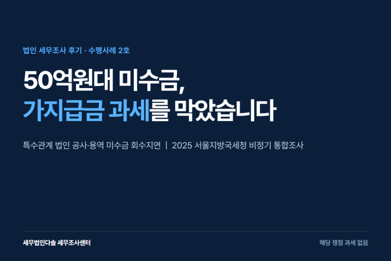 법인 세무조사 후기｜특수관계자 미수금 회수지연, 가지급금 과세를 막은 사례