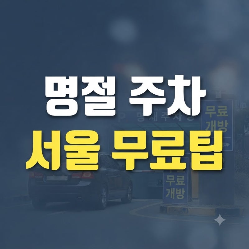 추석 연휴 서울 주차비 폭탄 피하는 법? 무료 개방하는 공영주차장·학교 위치 총정리 (※민....