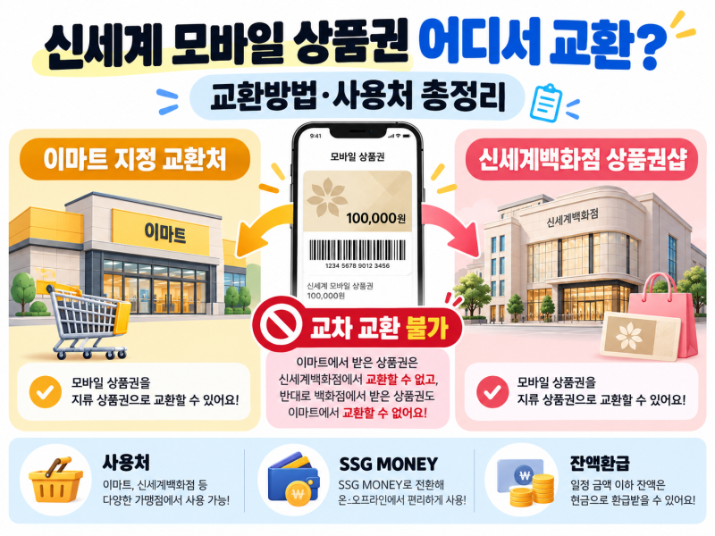 신세계 모바일 상품권 어디서 교환? 교환방법·사용처 총정리