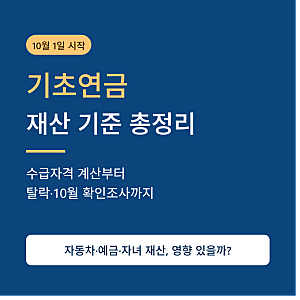 기초연금 재산 기준 총정리, 수급자격 계산부터 탈락·10월 확인조사까지