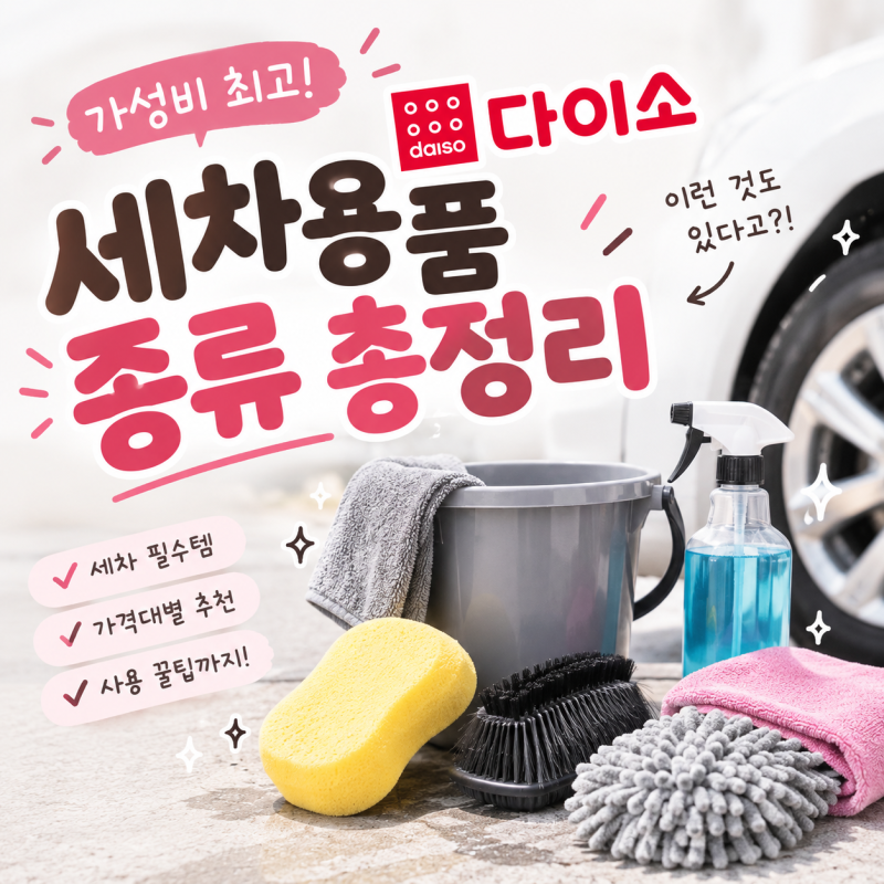 다이소 세차용품 종류 및 가격 추천
